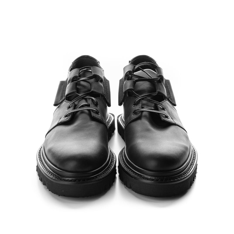 New Way black leather shoes