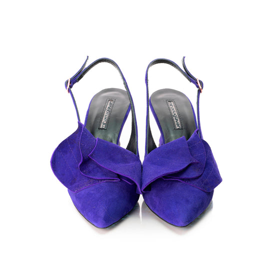 Spell in love purple suede open-back pumps