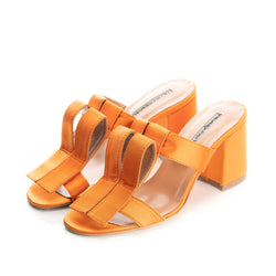 Limited Edition "Revelation" orange satin sandals