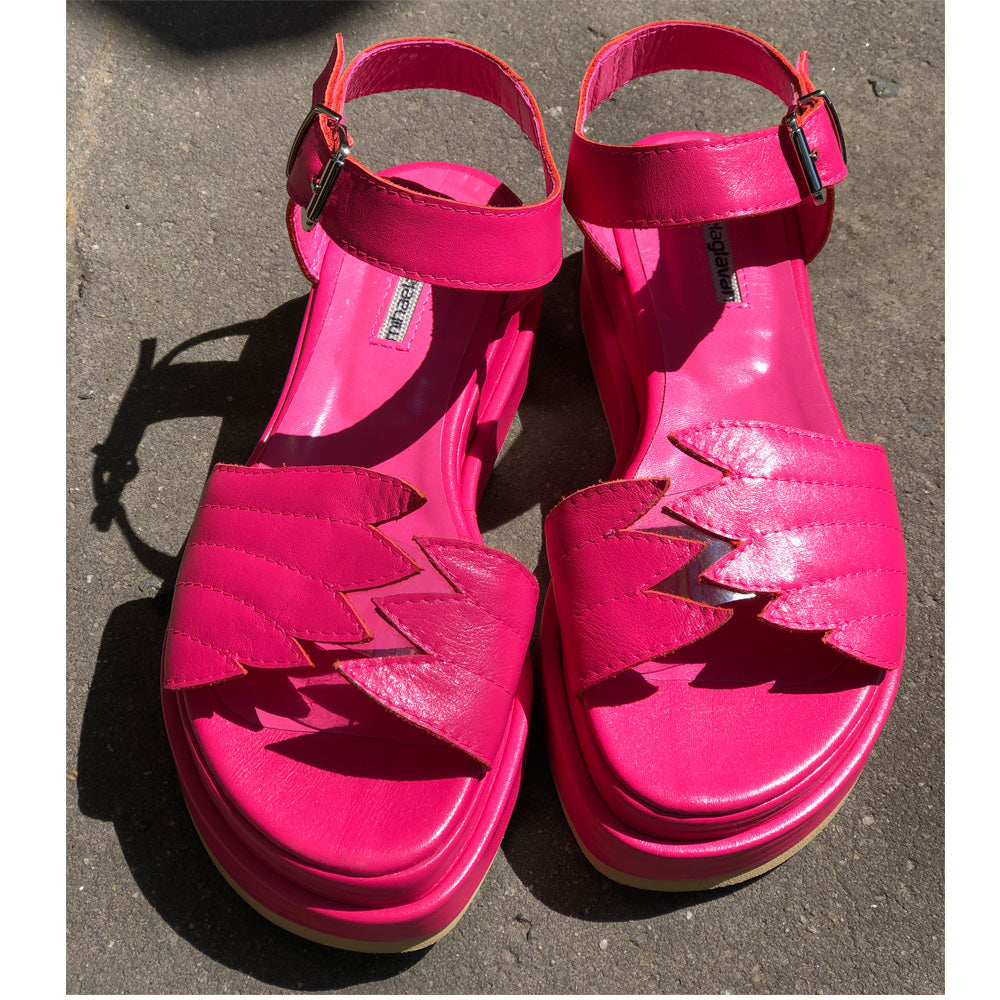 Sustainable Selection- Fly With Me Fuchsia Sandals