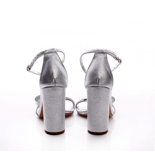 Take a Bow silver leather sandals