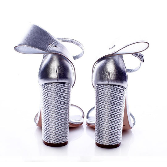 Back To Bow Silver Sandals