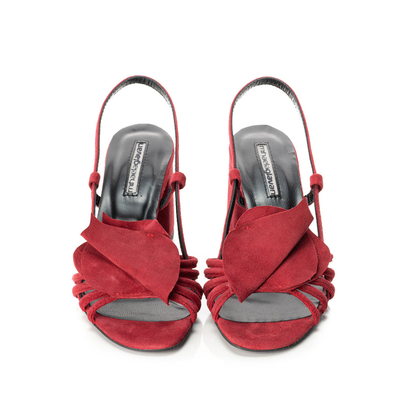 Spell in love red suede sandals